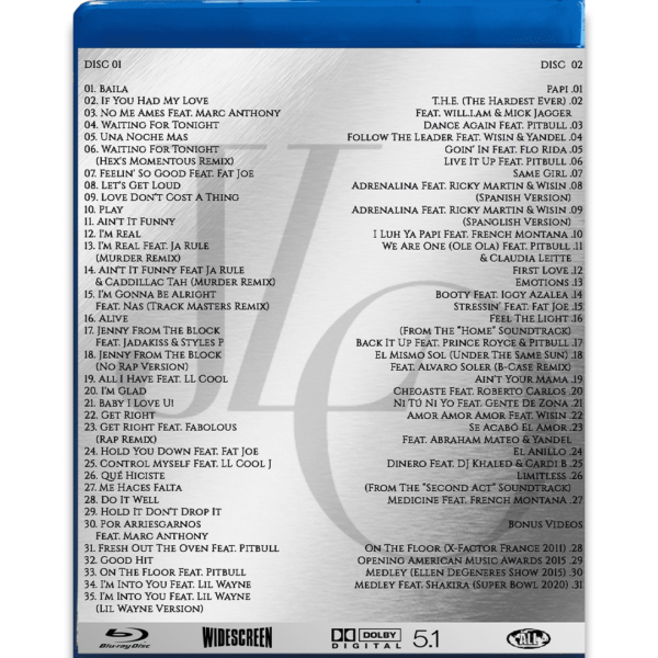 Bluray Duplo Jennifer Lopez The Historical Collection (Videografia) - Imagem 2